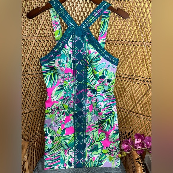 Vena NWT Stretch Shift Dress Early Bloomer Size 4 - Picture 2 of 16